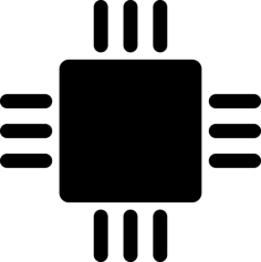 Microchip Variant Silhouette Outline Svg Vector, Free Vectors File